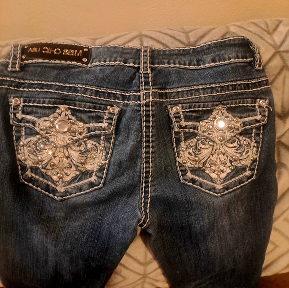 Miss Chic Jeans  mid-rise bootcut Size 5 - Picture 2 of 3